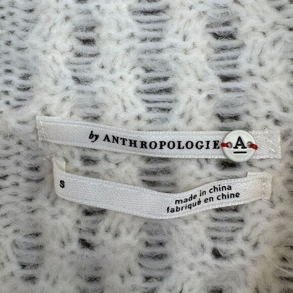 Anthropologie Bia Mock Neck Tunic Ivory Sweater Size Small Celeb Style - Picture 10 of 14